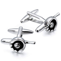 Baseball Bat, Glove and Ball Cufflinks in Silver Novelty Cufflinks Clinks Australia