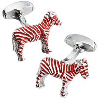 Red Zebra Cuffllinks Novelty Cufflinks Clinks Australia