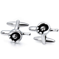 Baseball Bat, Glove and Ball Cufflinks in Silver Novelty Cufflinks Clinks Australia