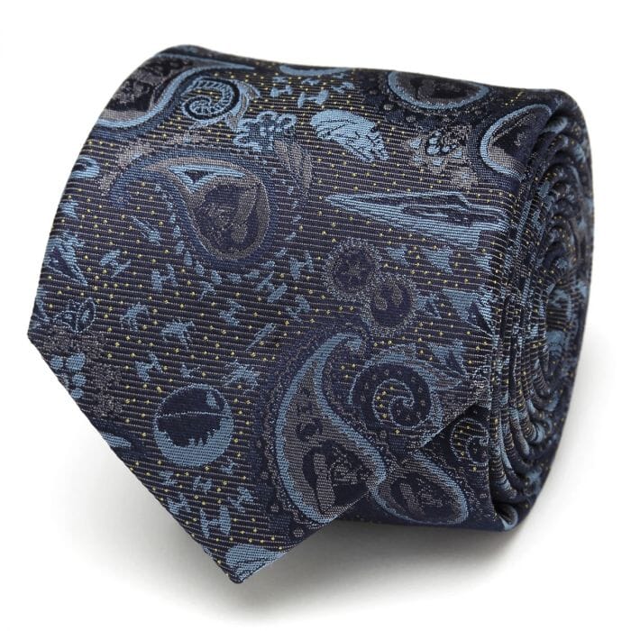 Vader Paisley Blue and Gray Star Wars Men's Tie Ties Star Wars 