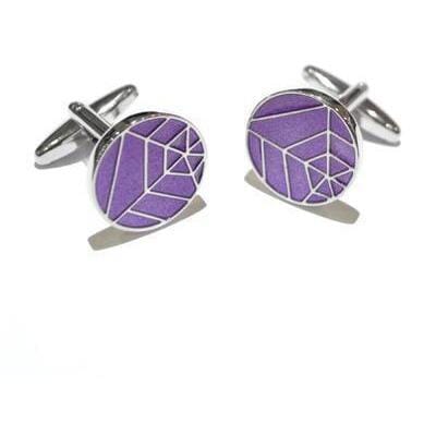 Purple Spider's Web Pattern Cufflinks Novelty Cufflinks Clinks Australia Purple Spider's Web Pattern Cufflinks 