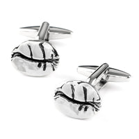 Silver Coffee Bean Cufflinks Novelty Cufflinks Clinks Australia Default